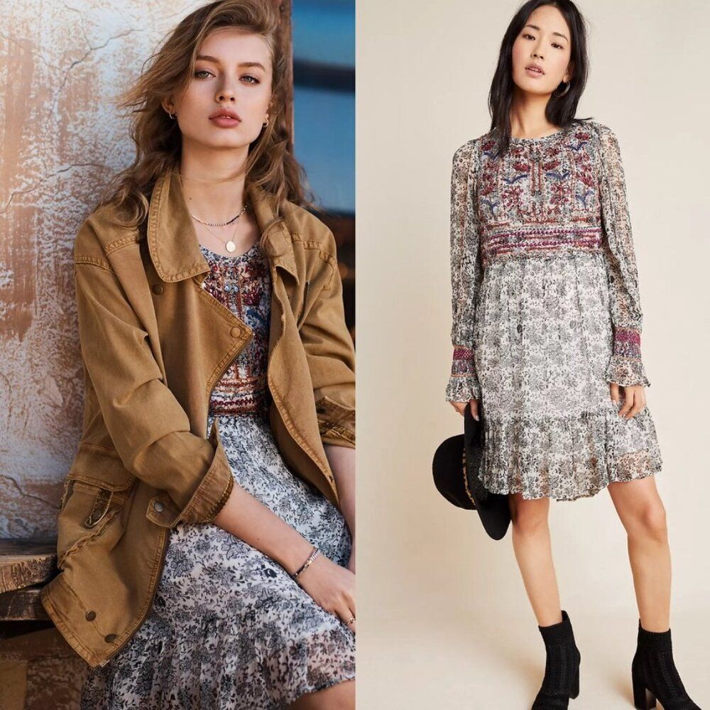 Anthropologie Gisella Beaded Tunic